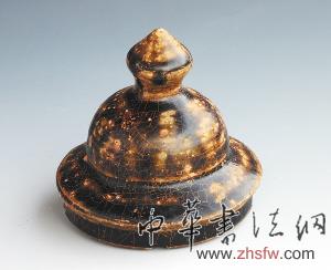 酱釉C型壶瓶盖