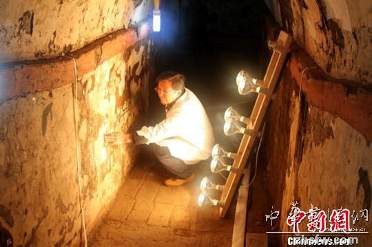 探访西安唐宰相韩休墓珍贵壁画揭取搬迁（图）
