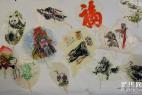 古稀老人巧手彩绘“叶脉画”